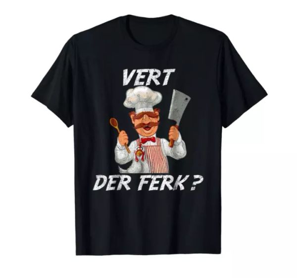 R1 Vert Der Ferk Funny Chef Knife Black T-Shirt S-3XL, White;black
R1 Vert Der Ferk Funny Chef Knife Black T-Shirt S-3XL, White;black