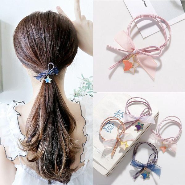 hair accessories korean sweet candy color bands mesh star rope women bowknot elastic rubber band ponytail holder, Slivery;white
hair accessories korean sweet candy color bands mesh star rope women bowknot elastic rubber band ponytail holder, Slivery;white