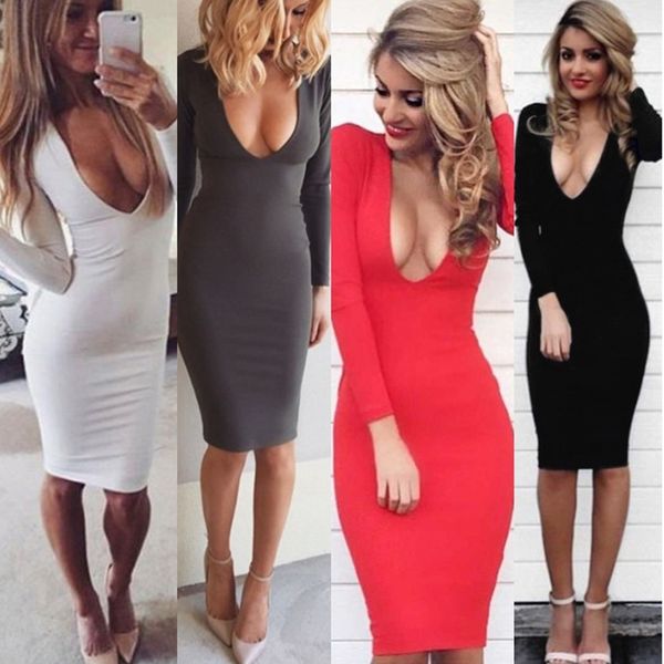 casual dresses ebaihui european and american tight-fitting deep v nightclub knee-length zy5921 nicg, Black;gray 
casual dresses ebaihui european and american tight-fitting deep v nightclub knee-length zy5921 nicg, Black;gray