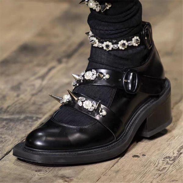 dress shoes fashion rivets single pearl crystal black mary janes punk street strass casual heels ladies leather pumps 2021
dress shoes fashion rivets single pearl crystal black mary janes punk street strass casual heels ladies leather pumps 2021