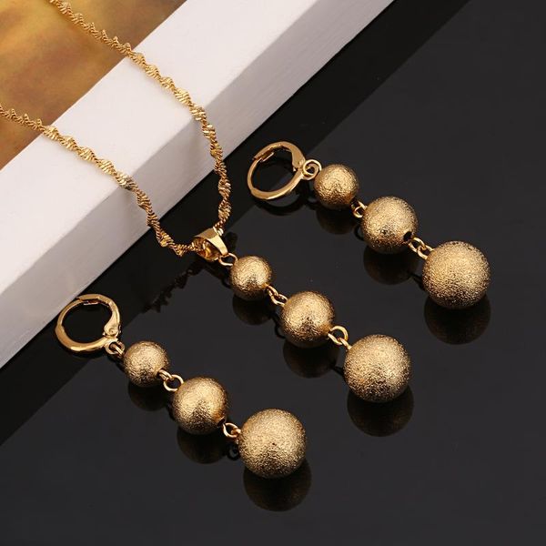 ball pendant necklace earrings for women arab africa ethiopian bead jewelry sets &, Silver
ball pendant necklace earrings for women arab africa ethiopian bead jewelry sets &, Silver