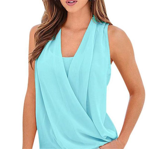 women's blouses & shirts ropa mujer blusas femininas 2021 fashion summer chiffon blouse women solid sleeveless casual robe femme, White
women's blouses & shirts ropa mujer blusas femininas 2021 fashion summer chiffon blouse women solid sleeveless casual robe femme, White