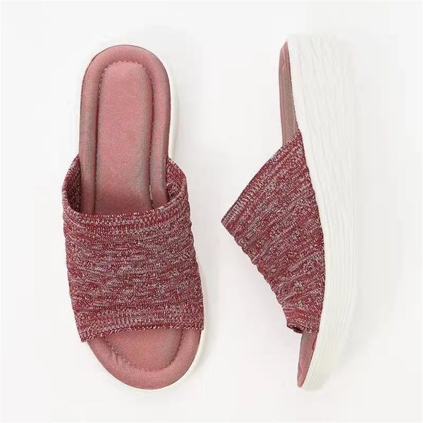 summer home slippers 2021 new knitted fabric elastic ladies open toe comfortable sandals 35-44 large-sized female wedge slides, Black
summer home slippers 2021 new knitted fabric elastic ladies open toe comfortable sandals 35-44 large-sized female wedge slides, Black
