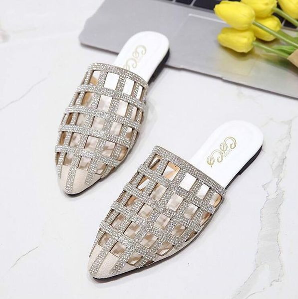 slippers fashion flats women shoes platform slip on casual breathable hollow rhinestone pointed toe plus size 35-43, Black
slippers fashion flats women shoes platform slip on casual breathable hollow rhinestone pointed toe plus size 35-43, Black
