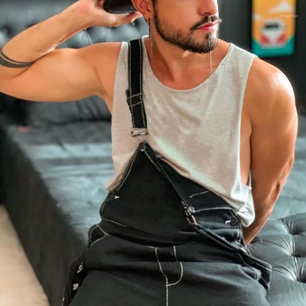 men's pants vintage suspenders jumpsuit sleeveless bib work clothes loose all-match rompers long sleeve s-5xl incerun 2021, Black
men's pants vintage suspenders jumpsuit sleeveless bib work clothes loose all-match rompers long sleeve s-5xl incerun 2021, Black