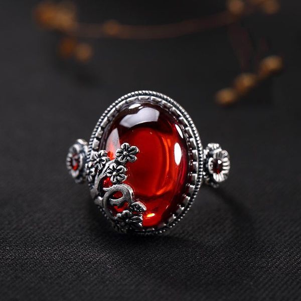 pure silver pomegranate red chalcedony retro plum luxury aristocratic wild woman opening adjustable ring cluster rings, Golden;silver
pure silver pomegranate red chalcedony retro plum luxury aristocratic wild woman opening adjustable ring cluster rings, Golden;silver