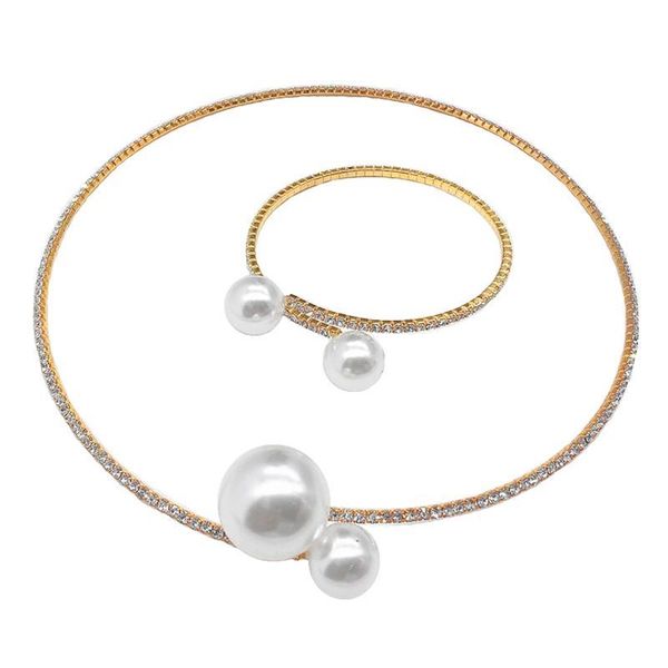 charm bracelets 2pcs pearl hand chain necklace set ladies fashion bracelet bride jewelry neck choker wedding dress accessory (silver), Golden;silver
charm bracelets 2pcs pearl hand chain necklace set ladies fashion bracelet bride jewelry neck choker wedding dress accessory (silver), Golden;silver