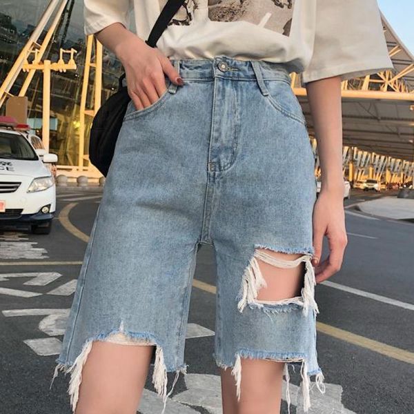 women's shorts vintage demin high waist ripped hole women knee-lenght streetwear casual loose tassels jeans biker summer feminino, White;black
women's shorts vintage demin high waist ripped hole women knee-lenght streetwear casual loose tassels jeans biker summer feminino, White;black