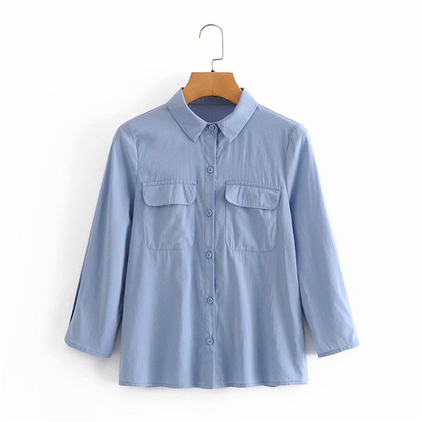 women's knits & tees elegant women pocket shirts fashion ladies turn down collar shirt sweet female streetwear blue chic girl, White
women's knits & tees elegant women pocket shirts fashion ladies turn down collar shirt sweet female streetwear blue chic girl, White
