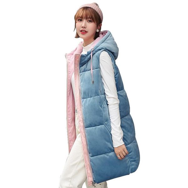 women's vests fashion 2021 winter vest women sleeveless zipper long jacket female plus size cotton-padded gold velvet outwear, Black;white
women's vests fashion 2021 winter vest women sleeveless zipper long jacket female plus size cotton-padded gold velvet outwear, Black;white