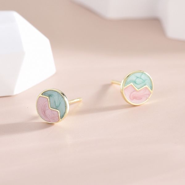 s925 sterling silver geometric round earrings women's oil drop color contrast fashion ol net red same, Golden
s925 sterling silver geometric round earrings women's oil drop color contrast fashion ol net red same, Golden