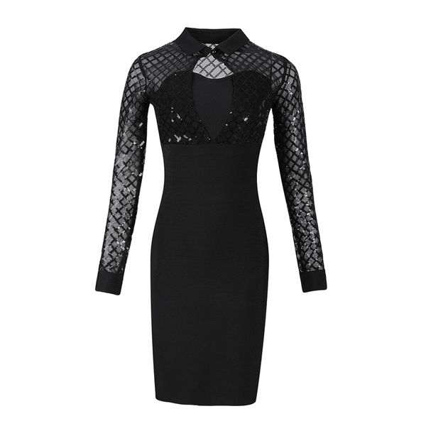 bandage dress long sleeve mesh bodycon party club summer autumn black ladies clothing 210515, Black;gray
bandage dress long sleeve mesh bodycon party club summer autumn black ladies clothing 210515, Black;gray