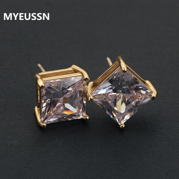 Stud Classic Square Cubic Zirconia Earrings For Men Small CZ Crystal Women Studs Ear Party Mens Hip Hop Jewelry, Golden;silver
Stud Classic Square Cubic Zirconia Earrings For Men Small CZ Crystal Women Studs Ear Party Mens Hip Hop Jewelry, Golden;silver