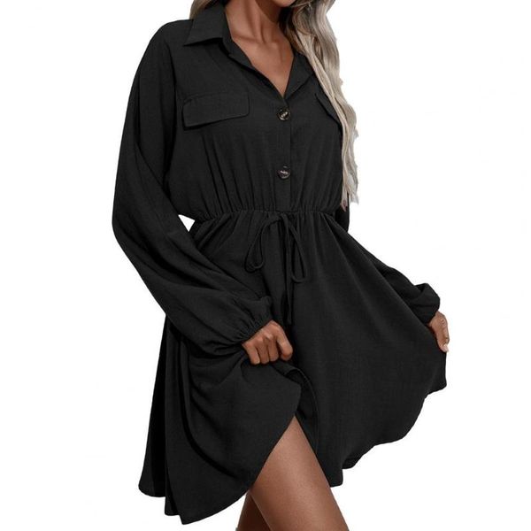 casual dresses ele-choices women autumn skin-friendly turn-down collar mini dress waist tight buttons for daily, Black;gray
casual dresses ele-choices women autumn skin-friendly turn-down collar mini dress waist tight buttons for daily, Black;gray