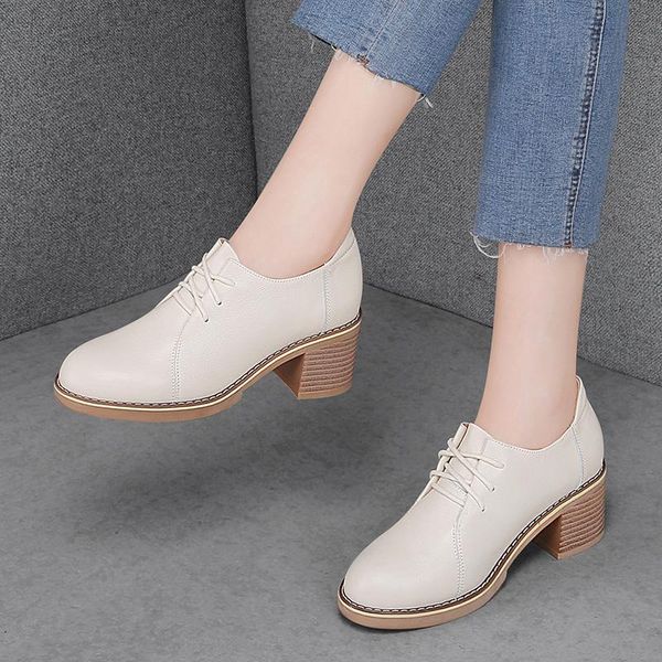 dress shoes casual leather shoes, single thick-heeled women's 2021 spring autumn students middle-heeled thick-sole, Black
dress shoes casual leather shoes, single thick-heeled women's 2021 spring autumn students middle-heeled thick-sole, Black