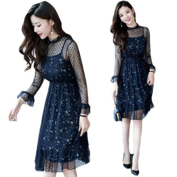 casual dresses autumn winter lace mesh club midi korean women elegant dot bodycon dress party long sleeve runway vestidos e414, Black;gray
casual dresses autumn winter lace mesh club midi korean women elegant dot bodycon dress party long sleeve runway vestidos e414, Black;gray