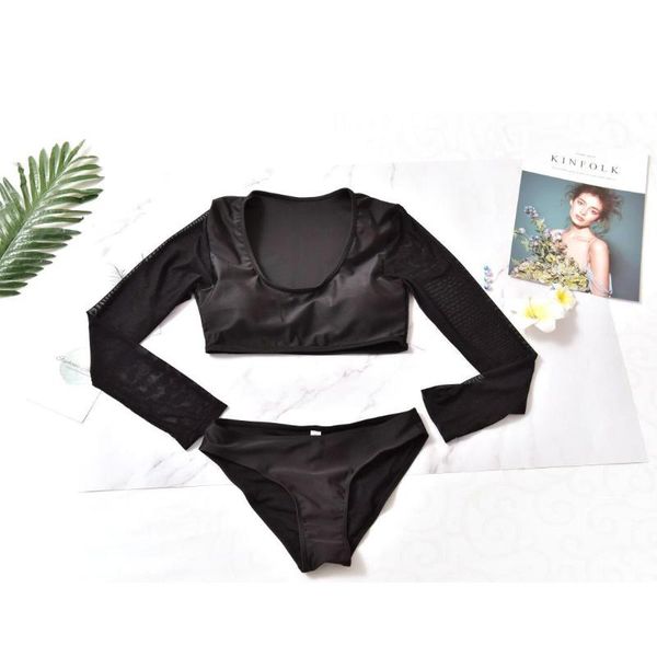 bikinis set women o-neck long sleeve solid padded two-piece bikini mid-waist beach, swimming pool swimwear summer
bikinis set women o-neck long sleeve solid padded two-piece bikini mid-waist beach, swimming pool swimwear summer