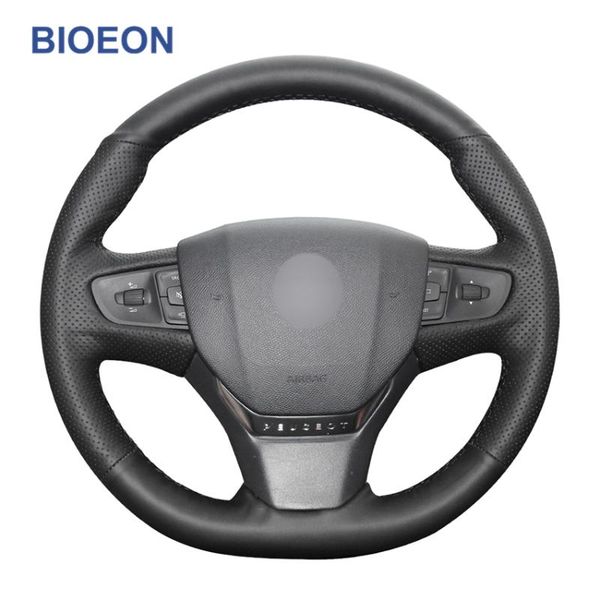 black pu artificial leather steering wheel cover braid for 408 2014 2021 hand stitch holster covers
black pu artificial leather steering wheel cover braid for 408 2014 2021 hand stitch holster covers