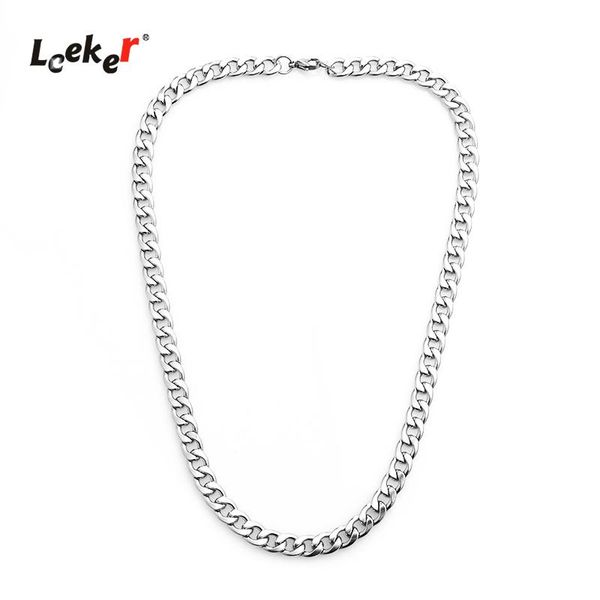 pendant necklaces leeker classic stainless steel necklace men women curb cuban link chain silver color tone solid metal 279 lk2
pendant necklaces leeker classic stainless steel necklace men women curb cuban link chain silver color tone solid metal 279 lk2