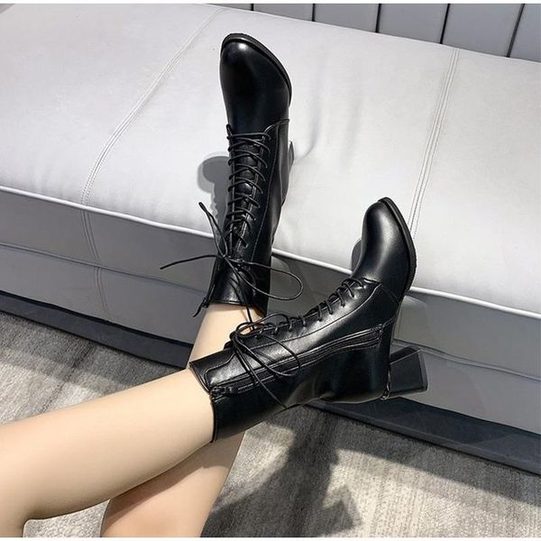 boots women's mid-calf autumn winter pu leather ladies fashion shoes lace up low heels zipper platform female 2021 plus size, Black
boots women's mid-calf autumn winter pu leather ladies fashion shoes lace up low heels zipper platform female 2021 plus size, Black