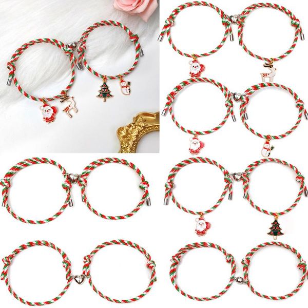 charm bracelets couple bracelet christmas for women santa claus heart men jewelry pulseira masculina bileklik feminina, Golden;silver
charm bracelets couple bracelet christmas for women santa claus heart men jewelry pulseira masculina bileklik feminina, Golden;silver