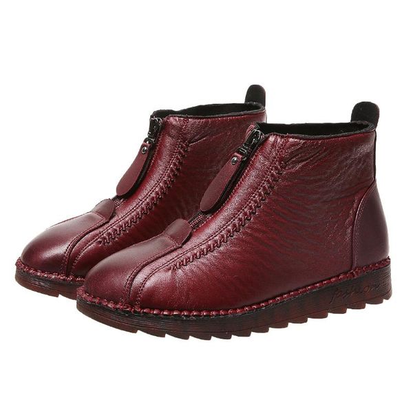 boots 2021 genuine leather plush women's short retro casual autumn winter waterproof warm snow, Black
boots 2021 genuine leather plush women's short retro casual autumn winter waterproof warm snow, Black