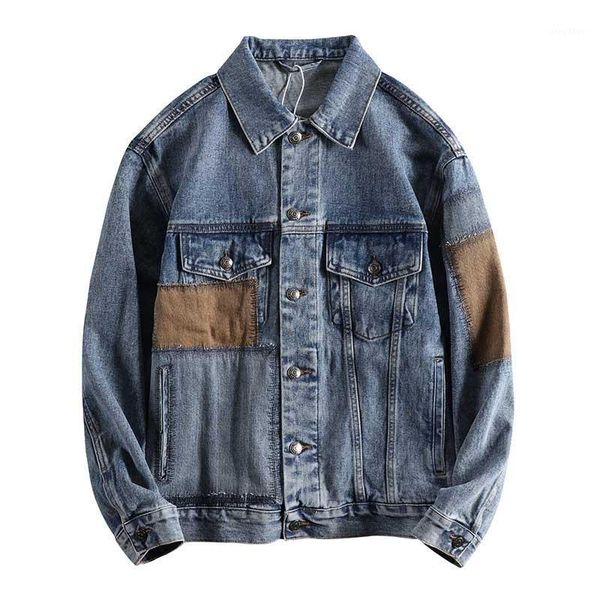 men's jackets mcikkny men fashion retro denim pathwork design outwear coats for male streetwear washed size m-3xl, Black;brown
men's jackets mcikkny men fashion retro denim pathwork design outwear coats for male streetwear washed size m-3xl, Black;brown