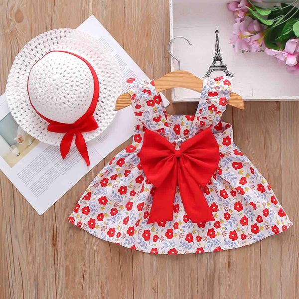 toddler baby kids girls summer dress suspenders floral princess hat clothes outfits for children's clothing girl's dresses, Red;yellow
toddler baby kids girls summer dress suspenders floral princess hat clothes outfits for children's clothing girl's dresses, Red;yellow