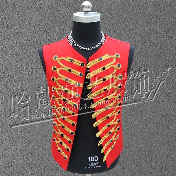 men's vests s-5xl 2021 clothing fashion slim red knotted lace vest stage plus size singer costumes, Black;white
men's vests s-5xl 2021 clothing fashion slim red knotted lace vest stage plus size singer costumes, Black;white