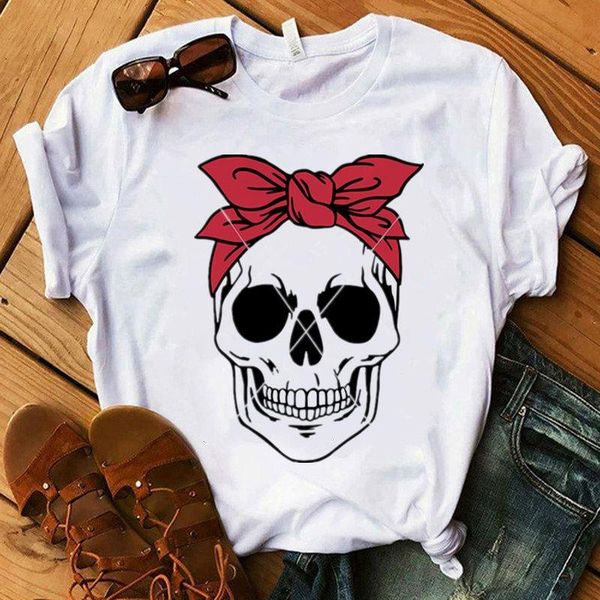 women's t-shirt summer camo skull women leopard bandana printed mom t shirt funny tee fashion female tshirt harajuku aesthetic, White
women's t-shirt summer camo skull women leopard bandana printed mom t shirt funny tee fashion female tshirt harajuku aesthetic, White