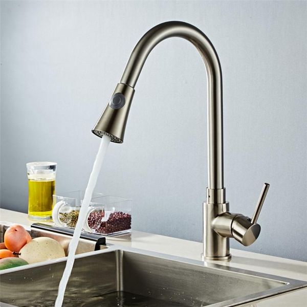 kitchen faucets single handle faucet brass brushed nickel mixer pull out tap hole water cold and
kitchen faucets single handle faucet brass brushed nickel mixer pull out tap hole water cold and