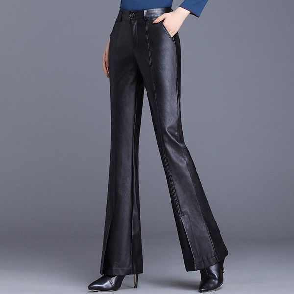 fashion high waist pu women capris leather flare faux spring black plus size vintage loose, Black;white
fashion high waist pu women capris leather flare faux spring black plus size vintage loose, Black;white