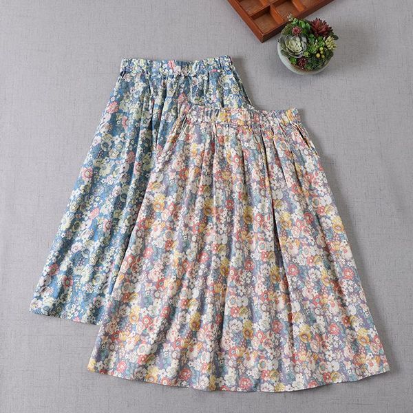 spring colorful print skirt japanese mori girl cotton floral midi loose large size a-line skirts, Black
spring colorful print skirt japanese mori girl cotton floral midi loose large size a-line skirts, Black