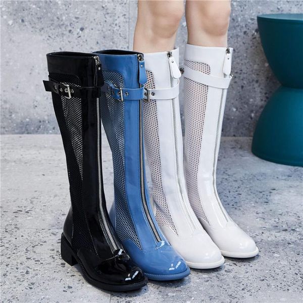 boots fashion women summer knee high patent leather tall sandals round toe buckle oxfords military riding shoes, Black
boots fashion women summer knee high patent leather tall sandals round toe buckle oxfords military riding shoes, Black