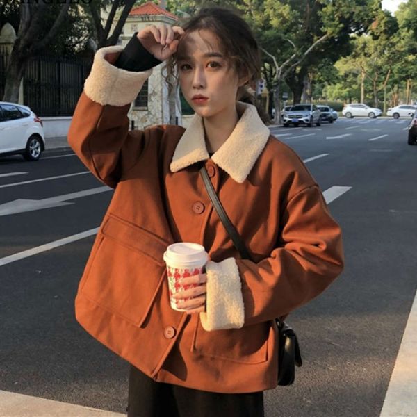 women's jackets french renaissance gentle fairy lambswool jacket autumn winter warm thick cotton tweed lolita loose brown short coat f, Black;brown
women's jackets french renaissance gentle fairy lambswool jacket autumn winter warm thick cotton tweed lolita loose brown short coat f, Black;brown