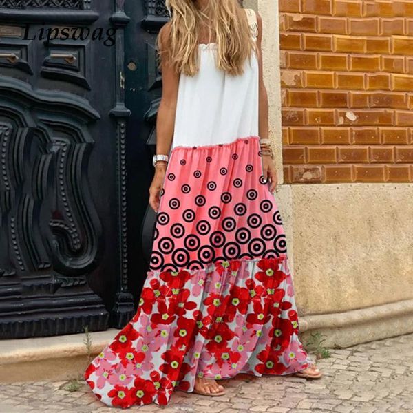 floral dot print elegant women boho dress casual sleeveless patchwork maxi dresses summer vintage o-neck female long 2021, Black;gray
floral dot print elegant women boho dress casual sleeveless patchwork maxi dresses summer vintage o-neck female long 2021, Black;gray
