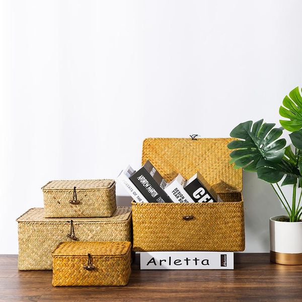 storage baskets handwoven seagrass box with lid wicker container food cosmetics toys sundries organizer home decoration
storage baskets handwoven seagrass box with lid wicker container food cosmetics toys sundries organizer home decoration