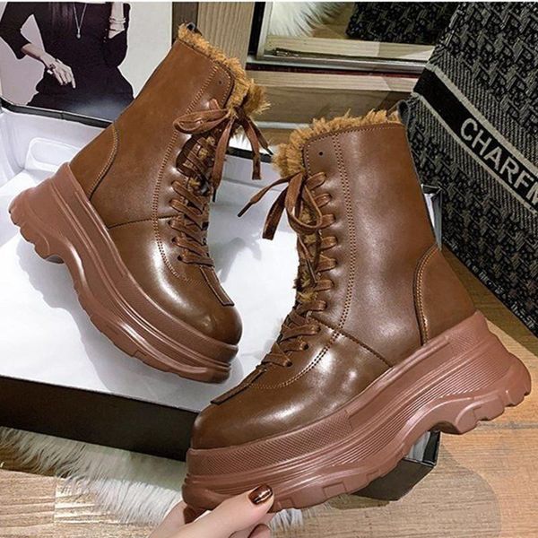 boots 2021 trend thick sole motorcycle women's winter shoes woman wedge lace up platform fashion botas mujer, Black
boots 2021 trend thick sole motorcycle women's winter shoes woman wedge lace up platform fashion botas mujer, Black