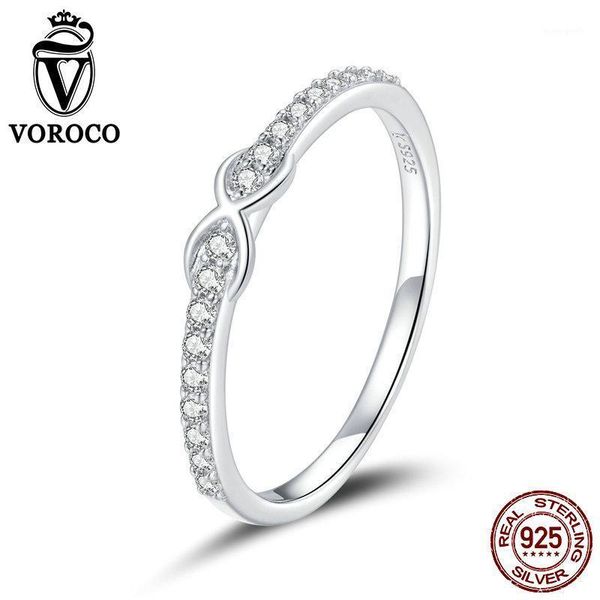 cluster rings voroco ring real 925 sterling silver infinity symbol wedding finger for women fashion engagement jewelry anel bkr6911, Golden;silver
cluster rings voroco ring real 925 sterling silver infinity symbol wedding finger for women fashion engagement jewelry anel bkr6911, Golden;silver