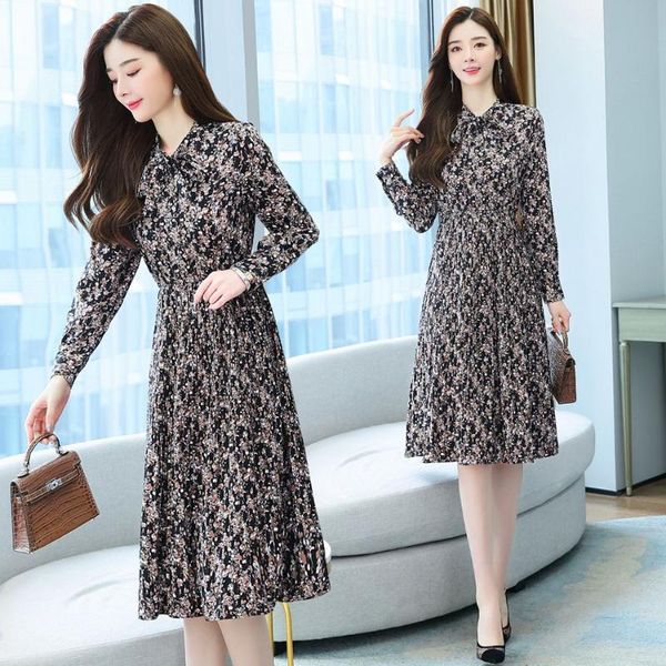 casual dresses autumn dress women spring 2021 office lady french korea style vintage long sleeve floral print chiffon, Black;gray
casual dresses autumn dress women spring 2021 office lady french korea style vintage long sleeve floral print chiffon, Black;gray