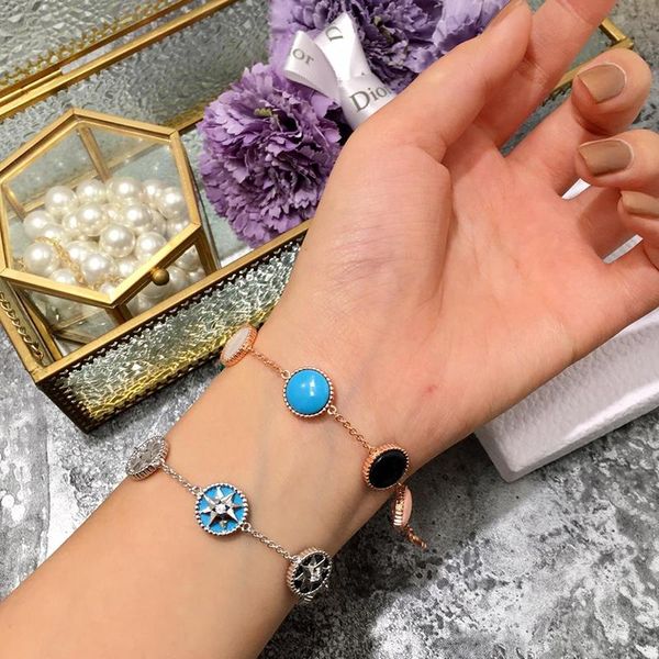 rose gold female 925 sterling eight-pointed star fritillary five-flower compass bracelet designer fashion jewelry for woman, Golden;silver
rose gold female 925 sterling eight-pointed star fritillary five-flower compass bracelet designer fashion jewelry for woman, Golden;silver