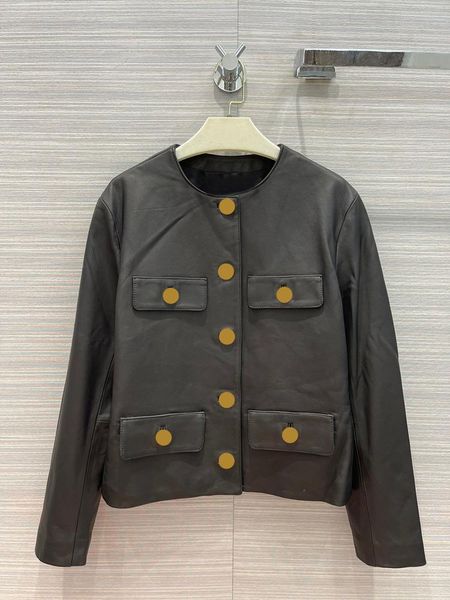 women's jackets luxury 100% sheepskin for women autumn 2021 high-end brand o-neck single breasted black slim leather jacket lady, Black;brown
women's jackets luxury 100% sheepskin for women autumn 2021 high-end brand o-neck single breasted black slim leather jacket lady, Black;brown