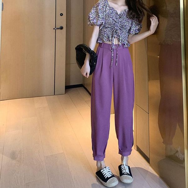 women 2021 summer fashion two-piece sets female short sleeve printed shirts ladies high waist straight pants suits k174 women's two pie, White
women 2021 summer fashion two-piece sets female short sleeve printed shirts ladies high waist straight pants suits k174 women's two pie, White