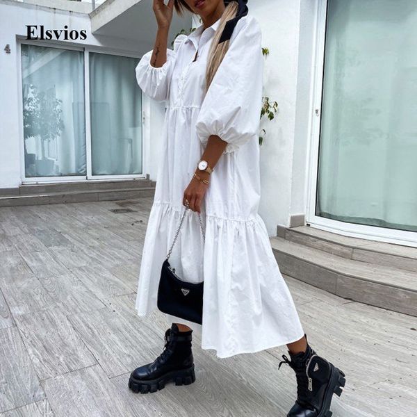 summer women half sleeve long dress casual button turn-down collar loose shirt dress 2021 spring solid lady party dress vestidos, Black;gray
summer women half sleeve long dress casual button turn-down collar loose shirt dress 2021 spring solid lady party dress vestidos, Black;gray