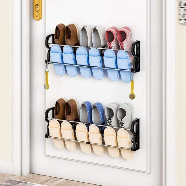 clothing & wardrobe storage 2-pack over the door shoe rack, wall hanging rack organizer, adhesive organizer mounted with s-shape
clothing & wardrobe storage 2-pack over the door shoe rack, wall hanging rack organizer, adhesive organizer mounted with s-shape