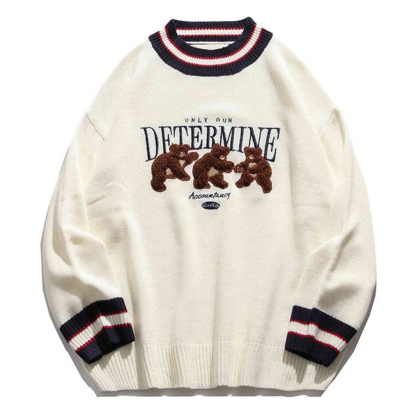 women's sweaters harajuku camisola masculina anime japonês de grans dimensões dos senhos animados urso retalhos listrado malha dbyd, White;black
women's sweaters harajuku camisola masculina anime japonês de grans dimensões dos senhos animados urso retalhos listrado malha dbyd, White;black