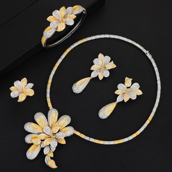 earrings & necklace godki charm bridal jewelry sets flowers bracelet ring for women daily party parure bijoux femme, Silver
earrings & necklace godki charm bridal jewelry sets flowers bracelet ring for women daily party parure bijoux femme, Silver