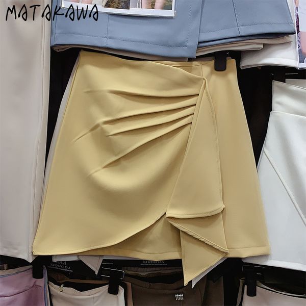 matakawa bodycon skirts womens summer pleated skirt irregular mini skirt high waist woman skirt vintage faldas mujer moda 210513, Black
matakawa bodycon skirts womens summer pleated skirt irregular mini skirt high waist woman skirt vintage faldas mujer moda 210513, Black