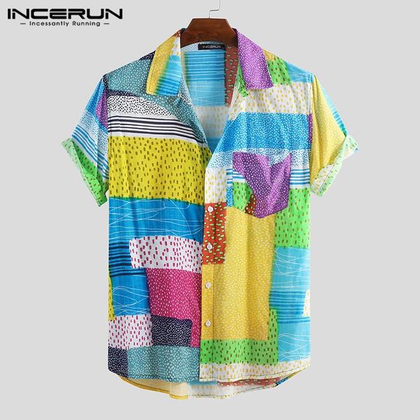 men's casual shirts incerun fashion men hawaiian shirt printing short sleeve beach vacation summer mens brand chic streetwear blouse, White;black
men's casual shirts incerun fashion men hawaiian shirt printing short sleeve beach vacation summer mens brand chic streetwear blouse, White;black