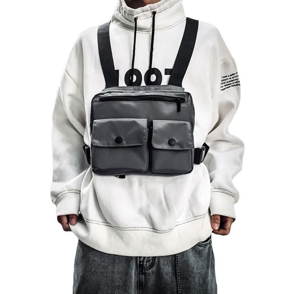 men tactical shoulders bags functional waist packs adjustable pockets street hip hop chest vest pack outdoor
men tactical shoulders bags functional waist packs adjustable pockets street hip hop chest vest pack outdoor